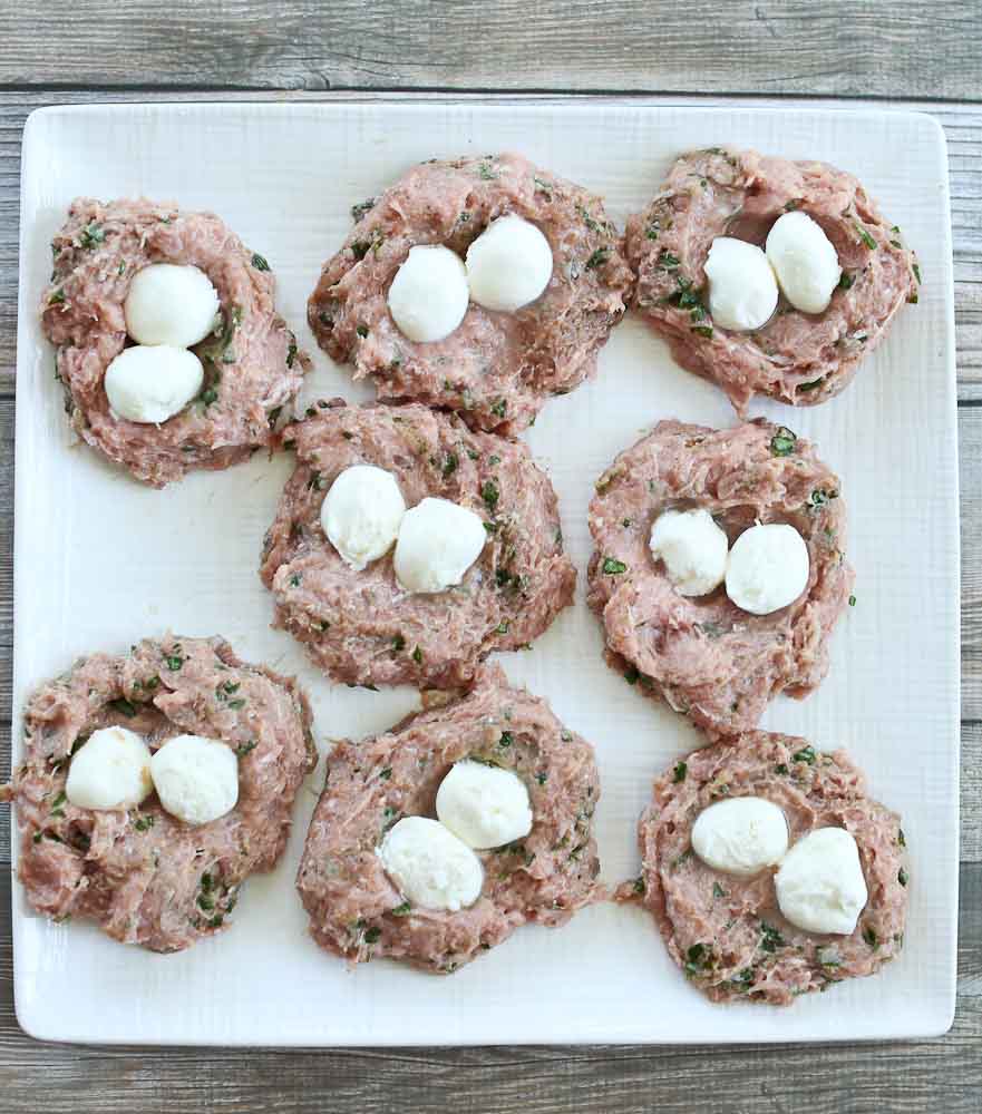 fresh mozzarella stuffed turkey burgers how to stuff it