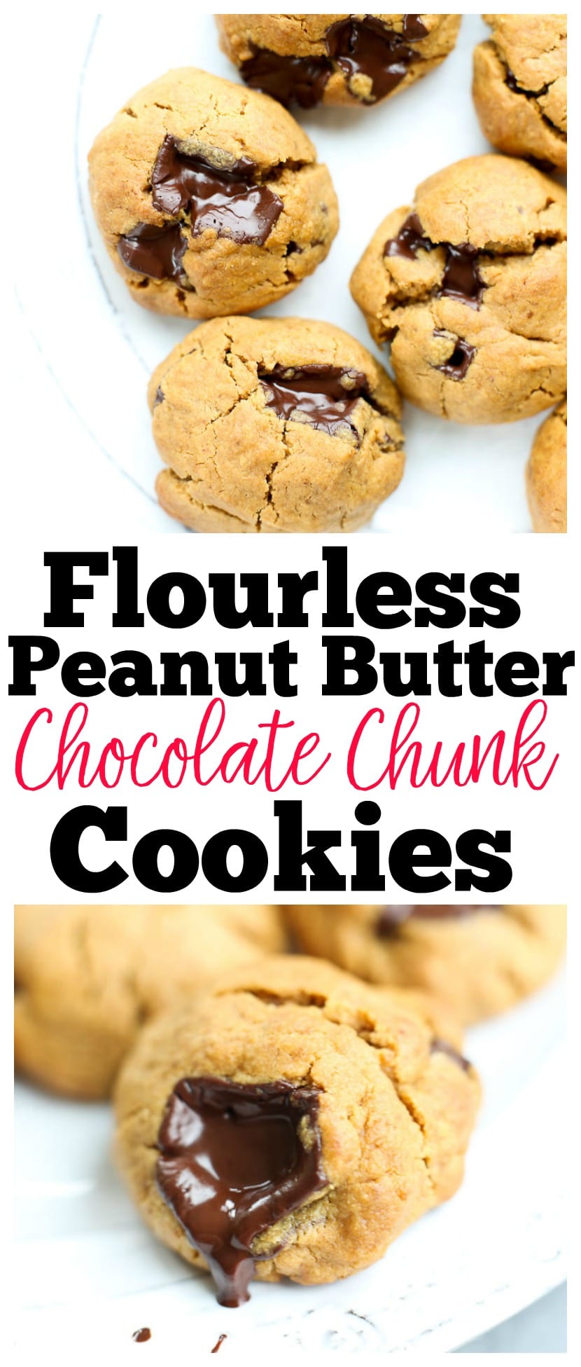 Flourless Peanut Butter Chocolate Chip Cookies Recipe | healthy cookies | gluten-free cookies |flourless cookies | dairy free | 