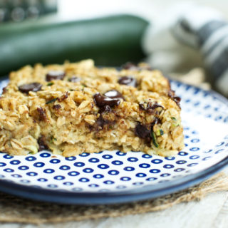Zucchini oatmeal Snack Bars with Chocolate Chips