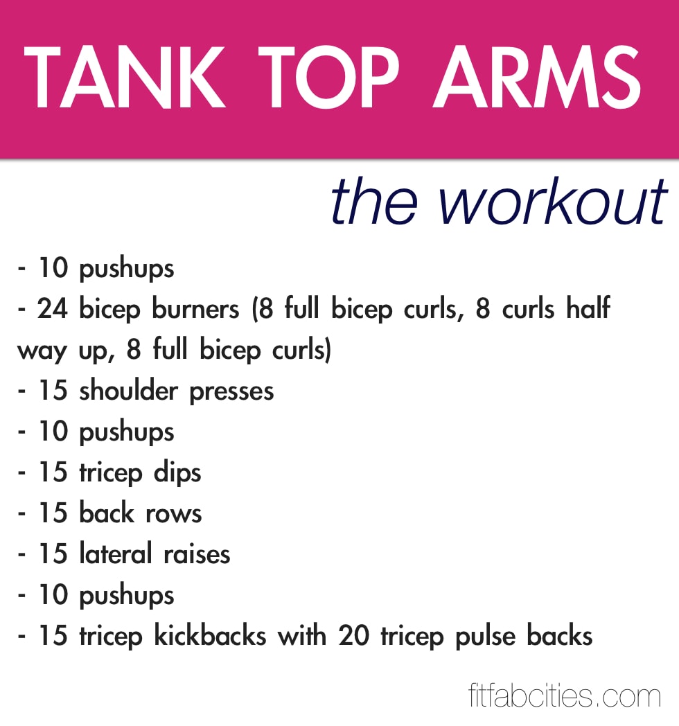 of the best workouts for tank top arms