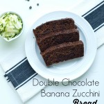 Double Chocolate Banana Zucchini Bread--this quick bread is super moist and decadent--you won't believe it's healthy!