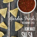 Restaurant style homemade salsa with fresh tomatoes