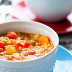 Baby it's cold outside--make soup! This homemade Alphabet Vegetable Soup is way better and healthier than Campbell's! AND you can have this ready in about 40 minutes! Use whatever vegetables and pasta shape you have on hand.