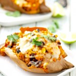 Southwest Stuffed Spaghetti Squash. An easy vegetarian main course!