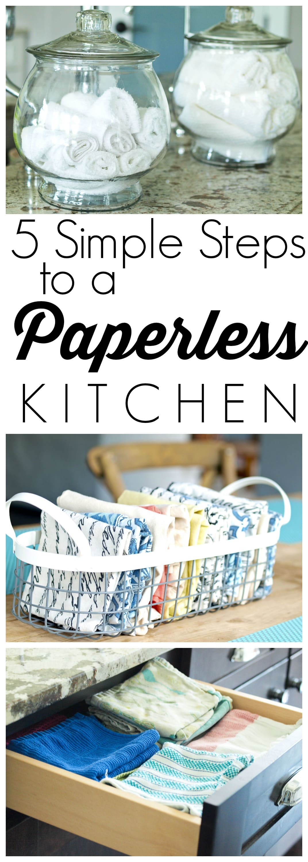 5 Simple Tips for Going Paperless in your Kitchen.  It's much easier and more convenient than you think!