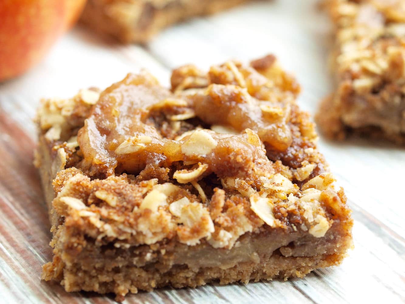 Vegan Salted Caramel Apple Pie Bars
