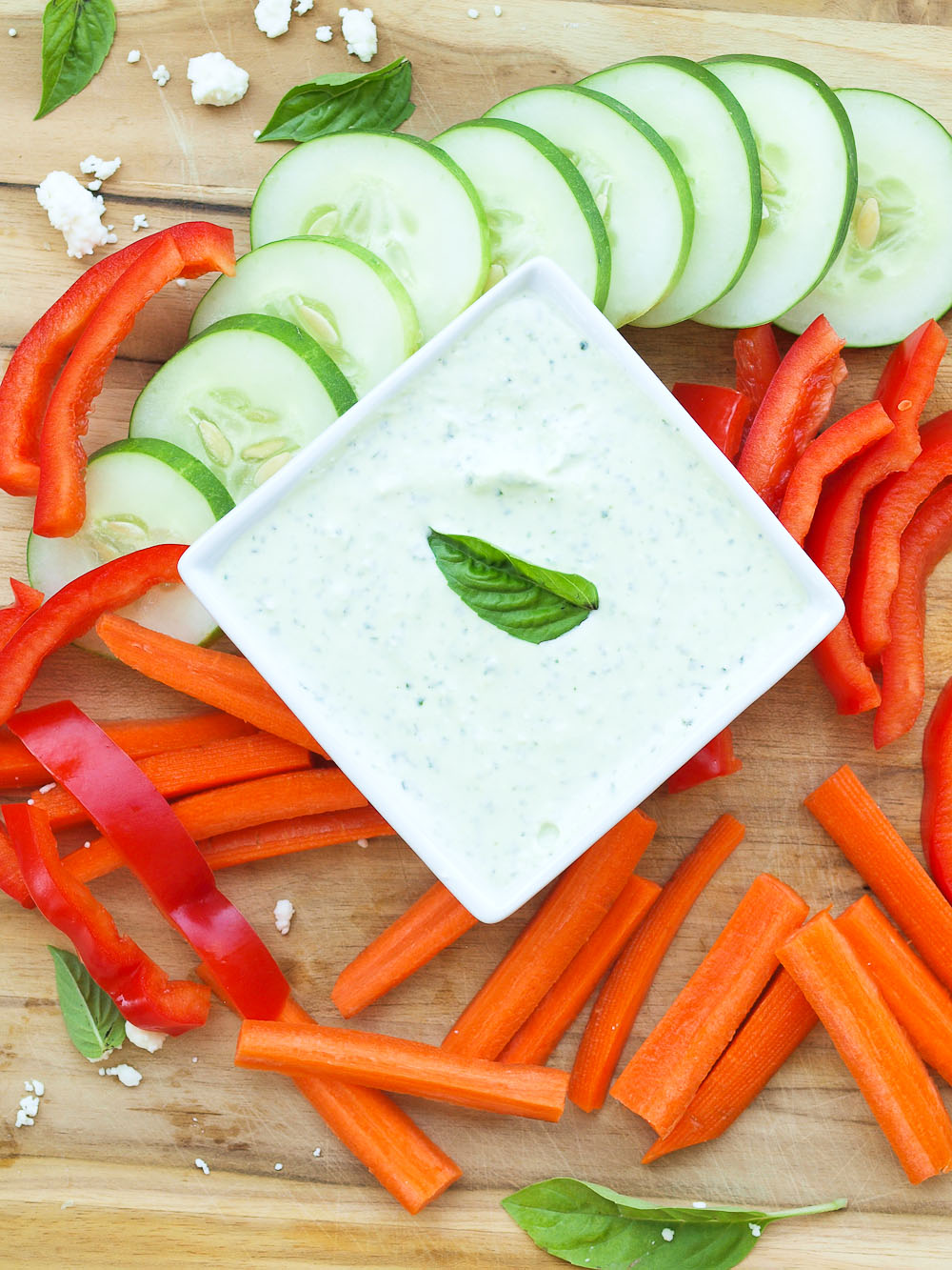 Basil Feta Greek Yogurt Dip