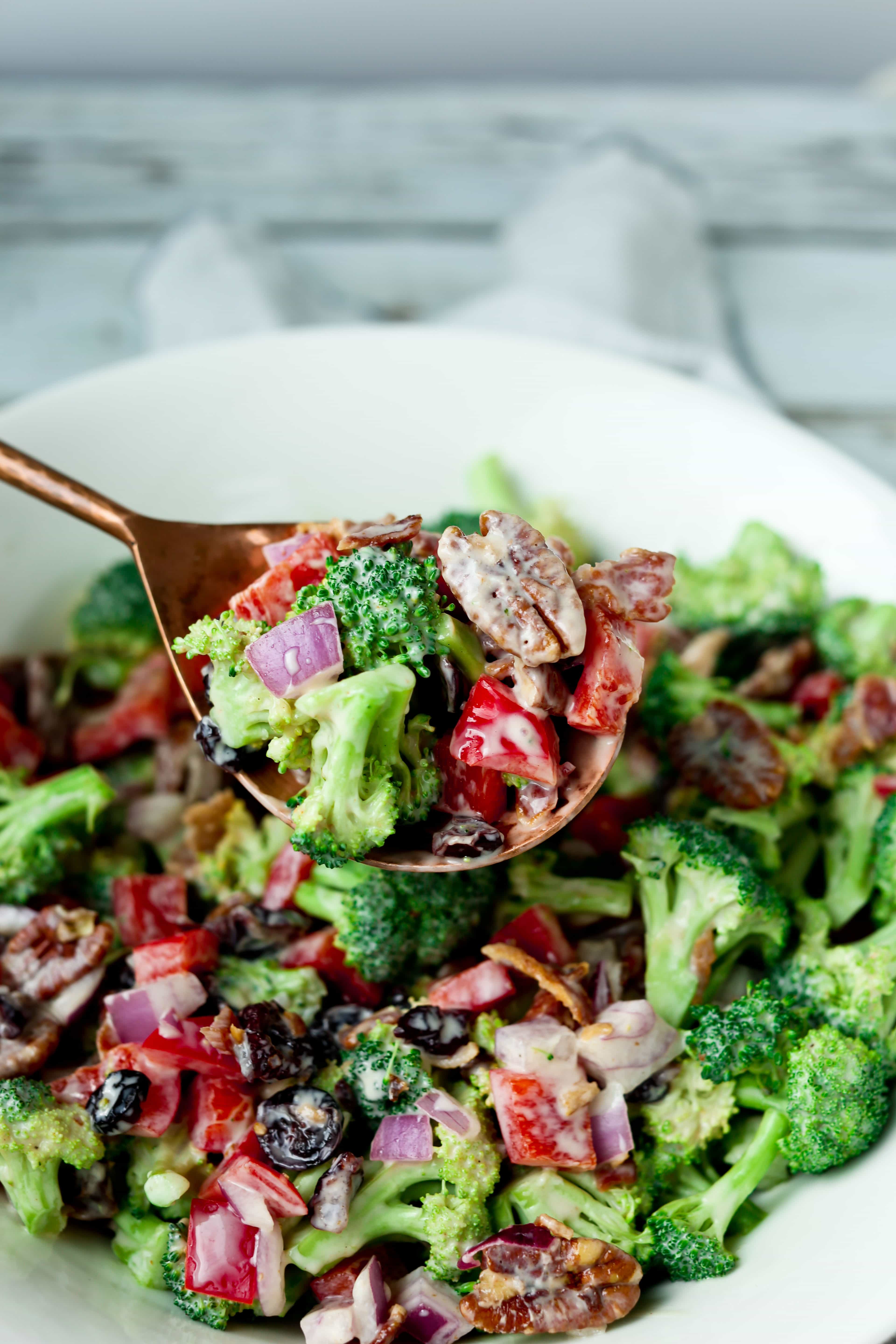 Broccoli Salad with yogurt dressing