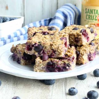 Blueberry Banana Oat Bars Vegan and Gluten-free snack idea