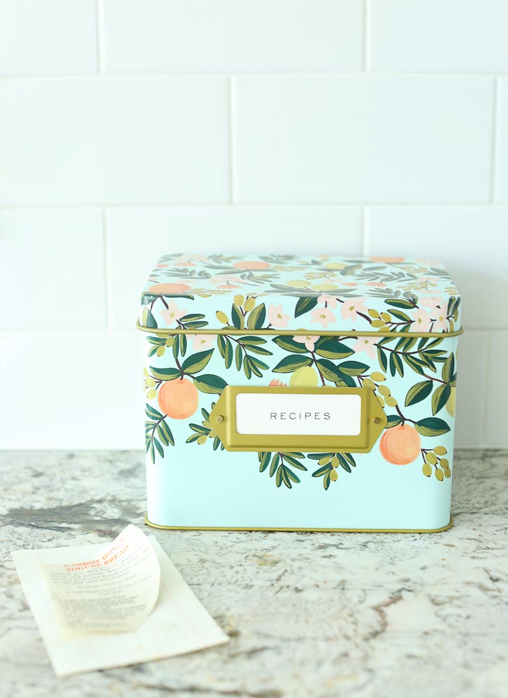 Recipe tin from anthropologie