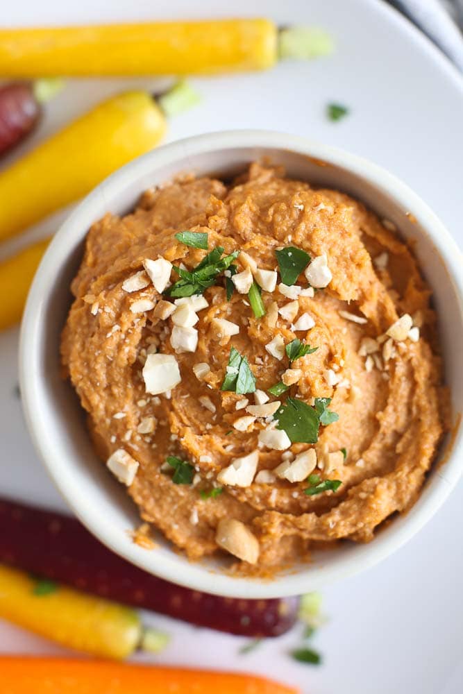 Smoky Sun-dried Tomato Cashew Dip close up