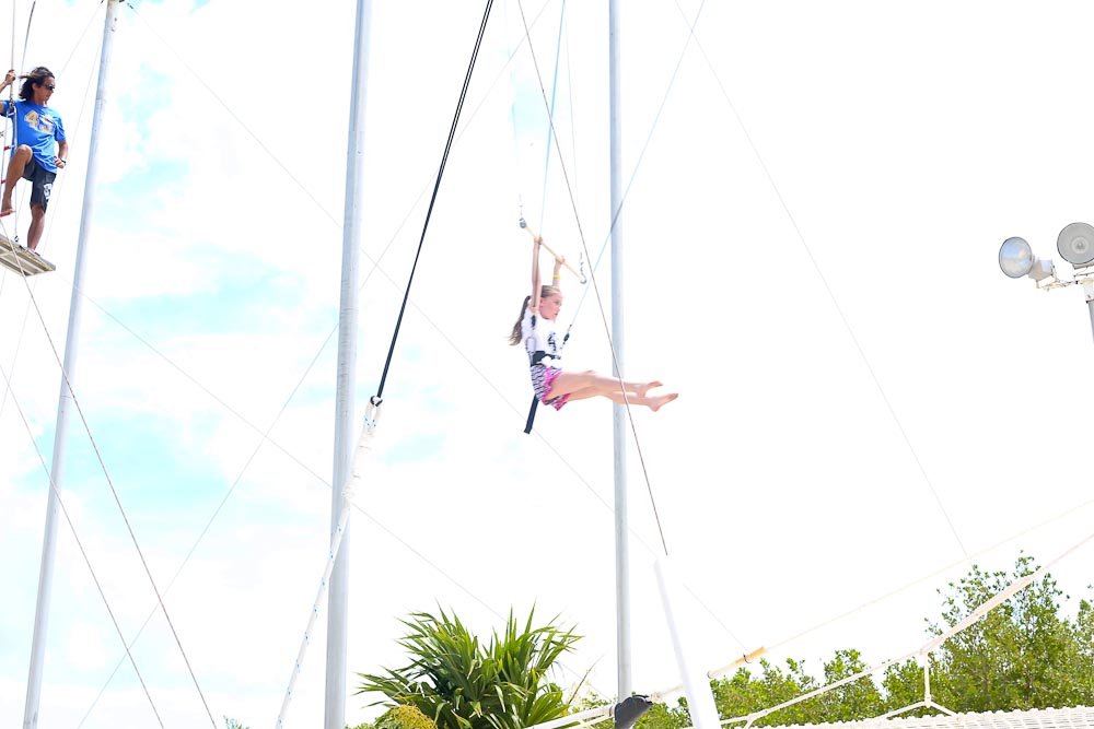 Meghan conquers the trapeze Club Med Cancun