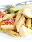 One Pot Penne and Broccoli on plate