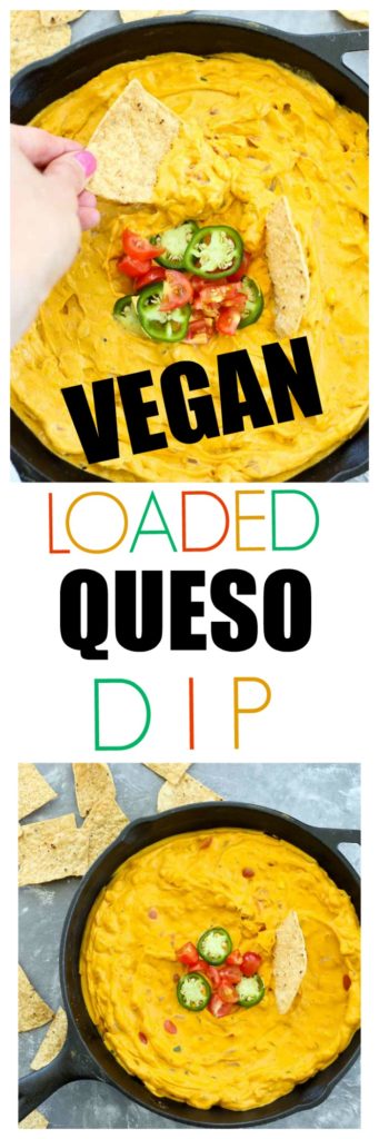 Vegan and Paleo-friendly Loaded queso dip! This is made with VEGETABLES and CASHEWS. Yes please. A better healthy Mexican cheesy without actual cheese appetizer will not be found. 