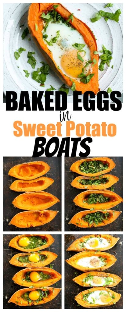 baked eggs in sweet potato recipe | healthy breakfast | sweet potato recipes | low carb | vegetarian | gluten-free | Paleo