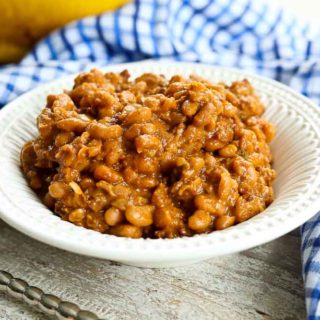 a Bowl of Homemade Baked Beans from Scratch recipe