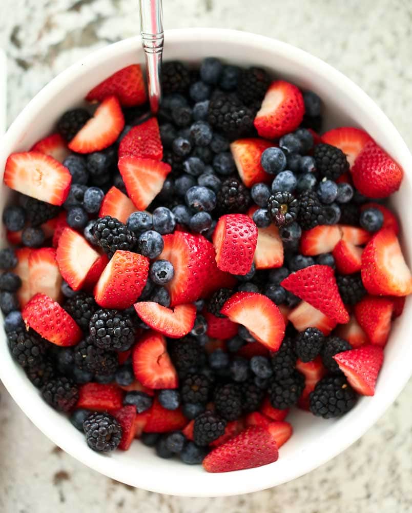 first communion weekend food fruit salad