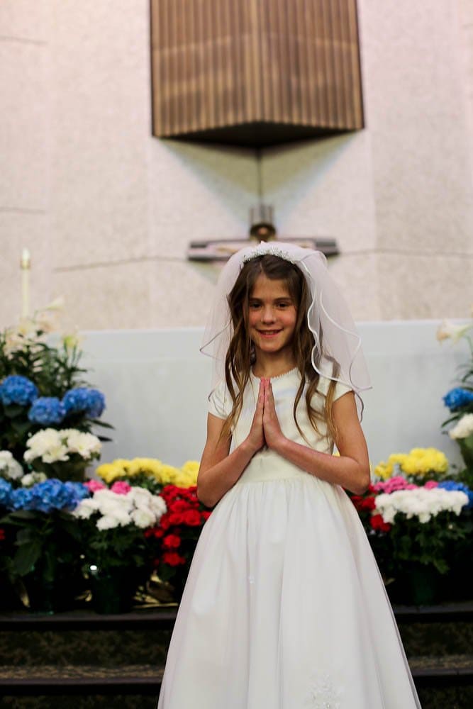 Meghan at the church