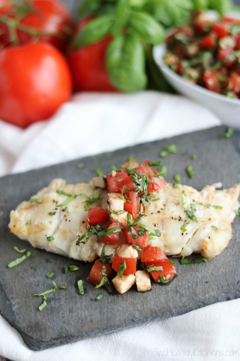 Creative Basil Recipes--Caprese Grilled Fish