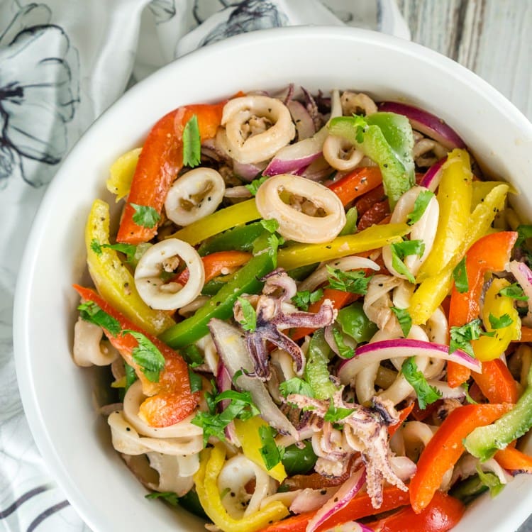 Bell Peppers Recipes: Calamari Salad