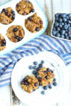 Baked Blueberry French Toast Cups Recipe Overhead Shot