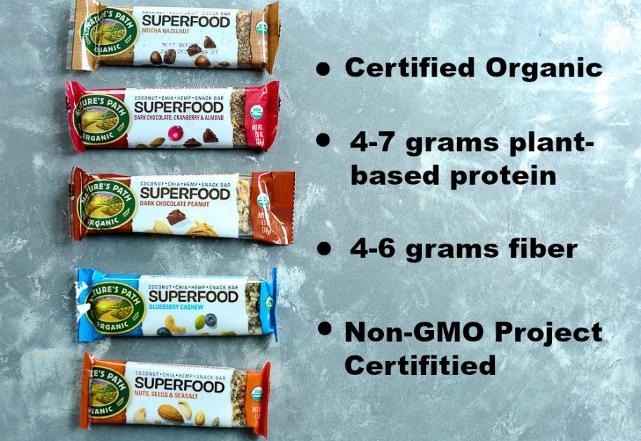 Nature's Path Organic Superfoods Bars information