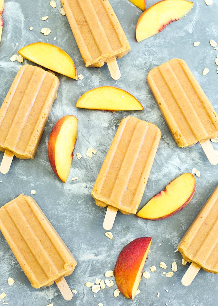 Peach Crisp Popsicles Recipe with Fresh Peaches