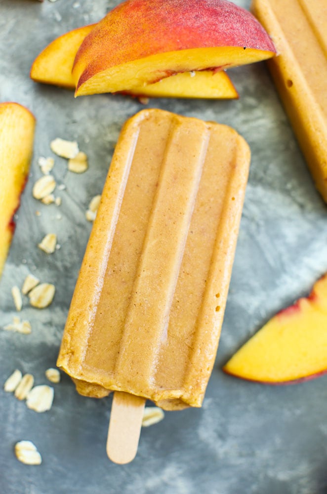 Healthy Peach Crisp Popsicle Recipe