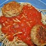 Spaghetti and meatless balls