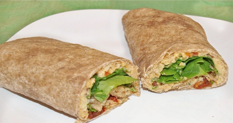 chickpea tomato wrap