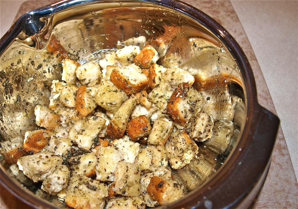 homemade croutons