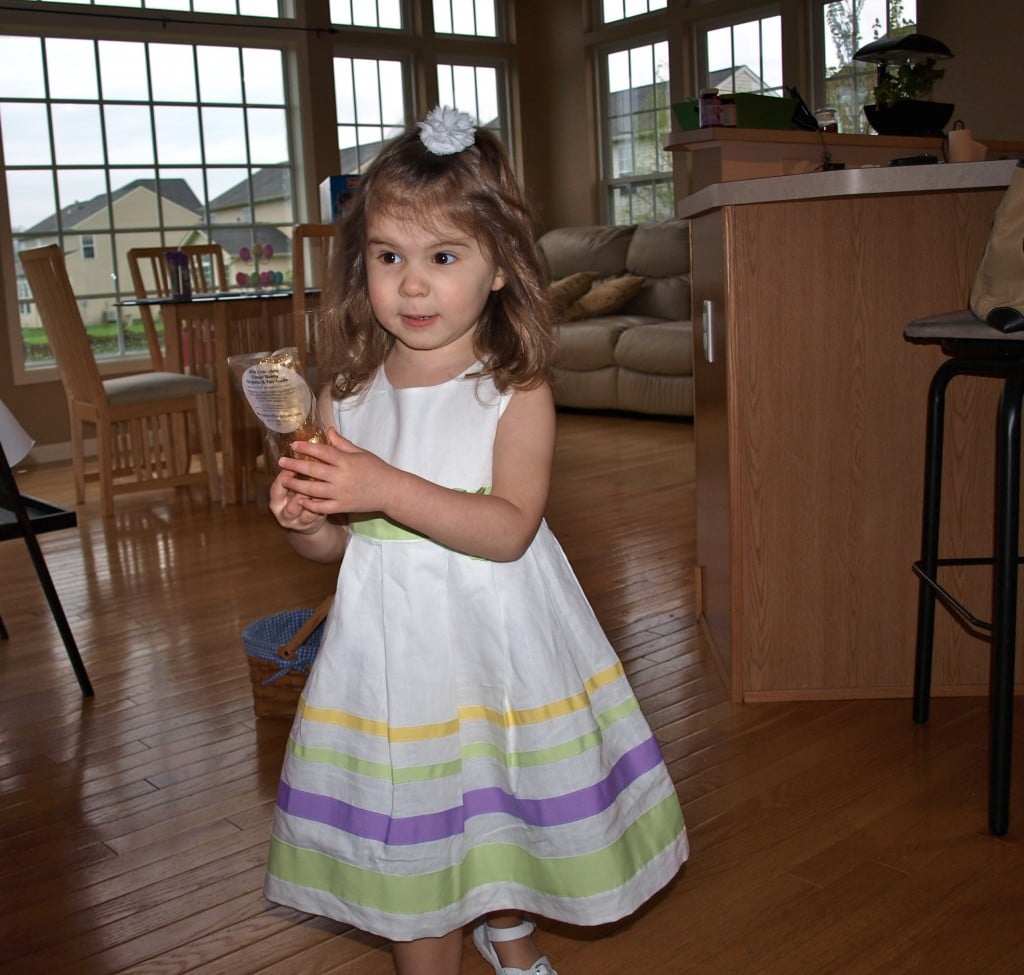 Meghan in her Easter dress