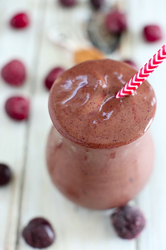 Chocolate Covered Cherry Shake - Happy Healthy Mama