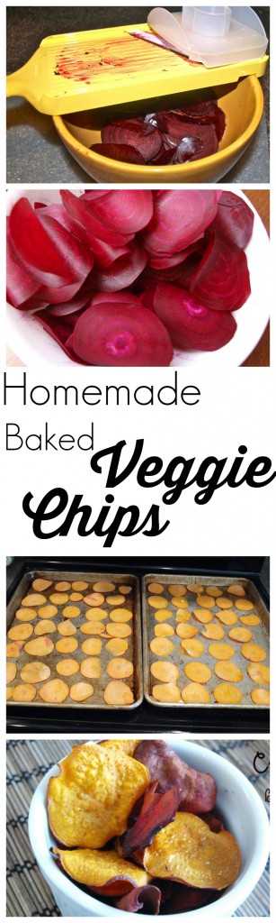Make your own veggie chips at home! These healthy baked chips are crispy and delicious! One of my family's tried and true recipes.