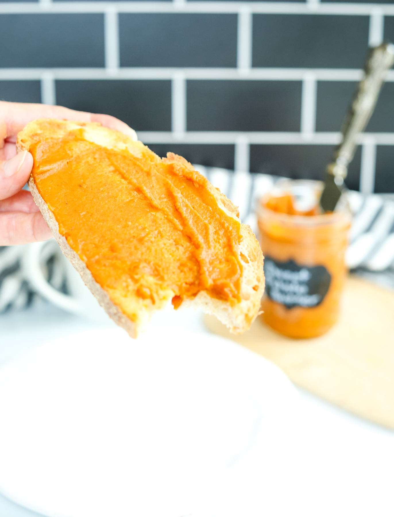 A toast with a bite out of it