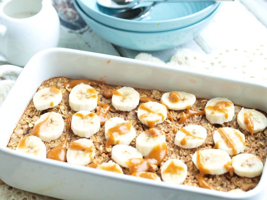 Banana Peanut Butter Baked Oatmeal