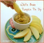 White Bean Pumpkin Pie Dip. This is a healthy pumpkin spiced dip recipe that goes perfect with apples or crackers! It's such a great fall snack!