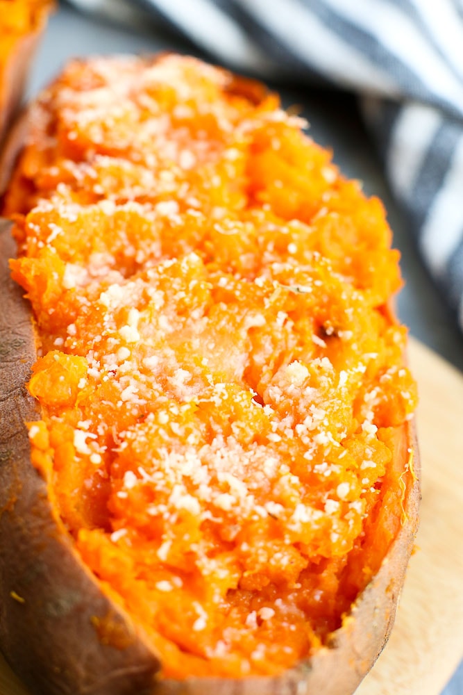 Twice Baked Sweet Potatoes close up