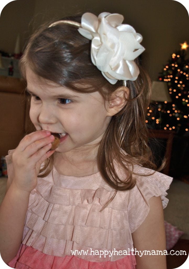 Meghan eating skinny buckeyes