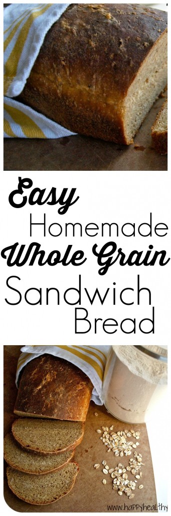 Homemade sandwich bread is easier than you think! This is a great whole grain recipe!