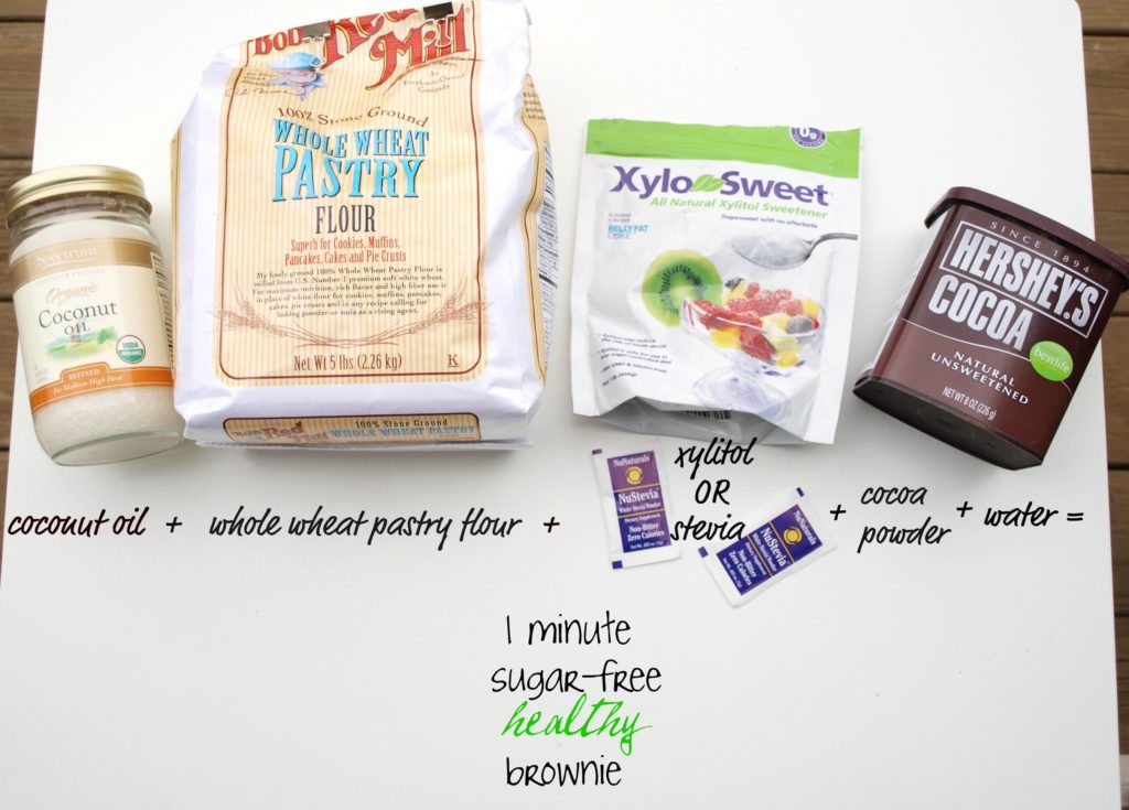 1 minute brownie ingredients