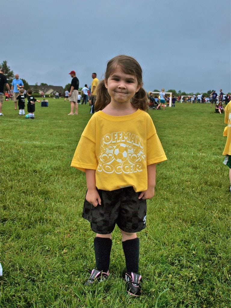 Meghan's first soccer game
