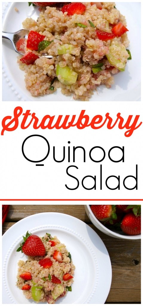 This strawberry quinoa salad is so refreshing! A quick and easy clean-eating recipe that is always a big hit.