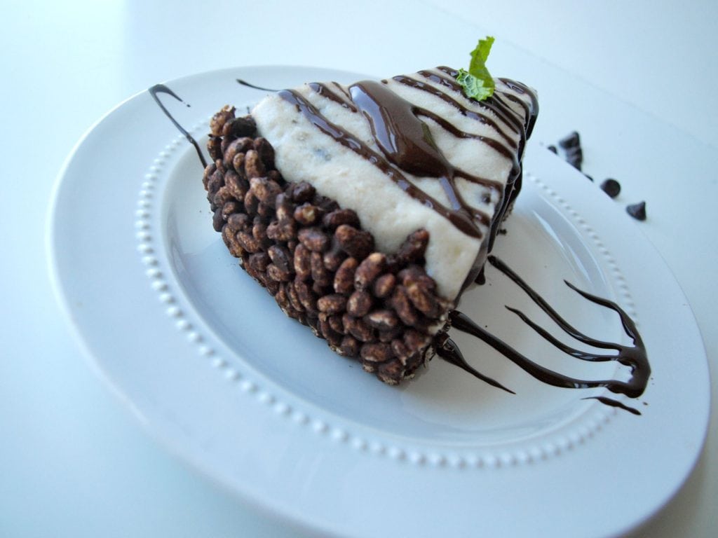 super easy vegan mint chocolate chip ice cream pie