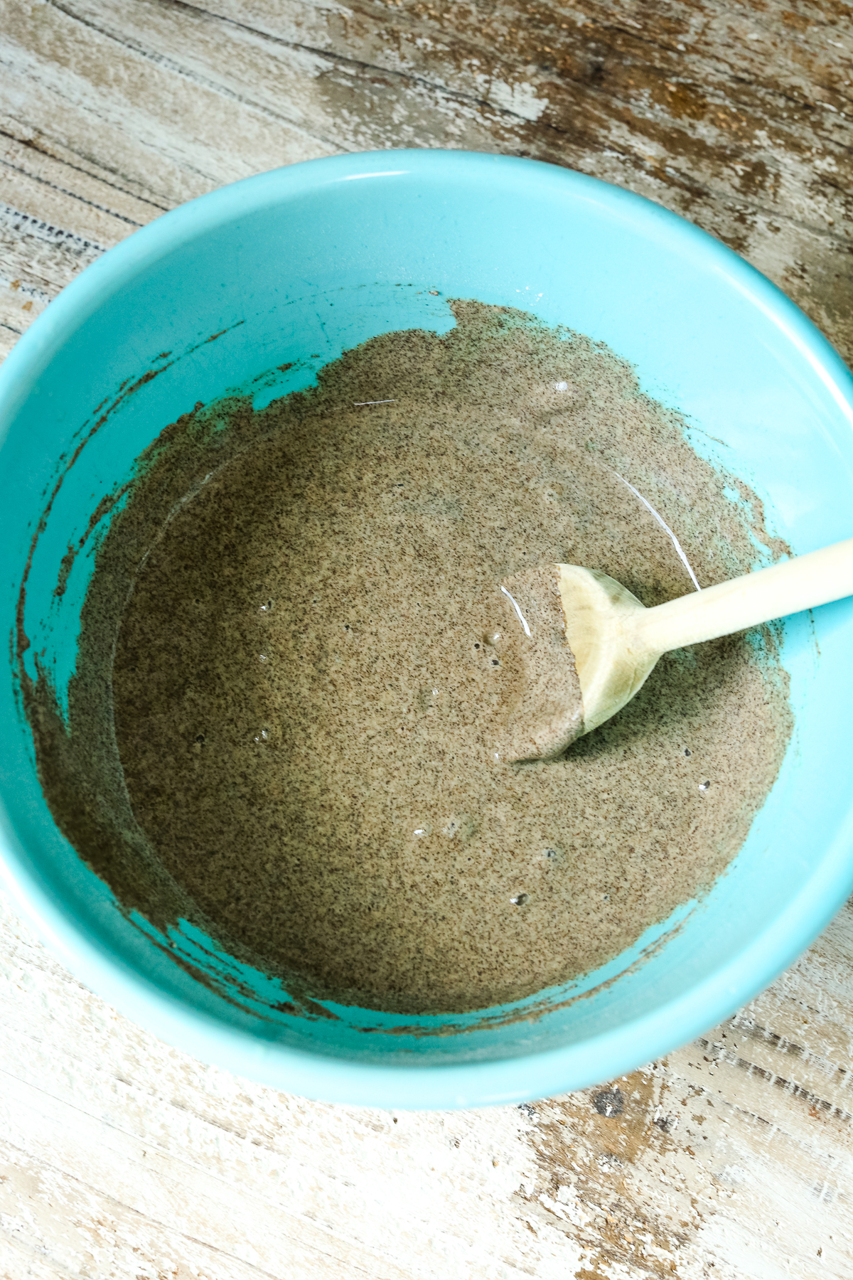 pancake batter in a bowl