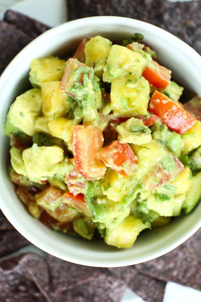 Pineapple Avocado Salsa Recipe with chips
