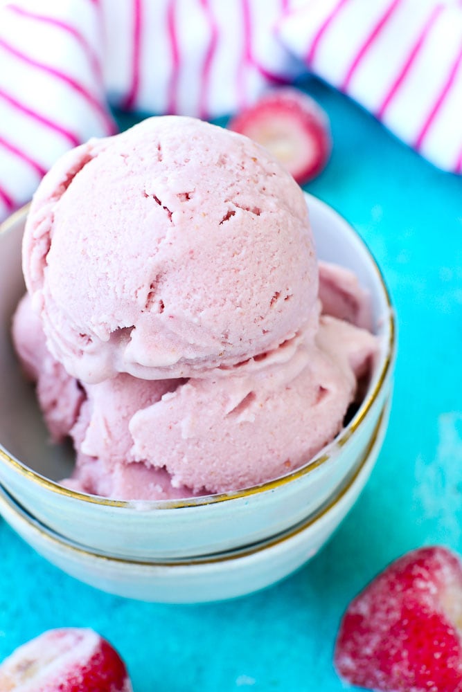 Strawberry Ice Cream recipe dairy free no refined sugar