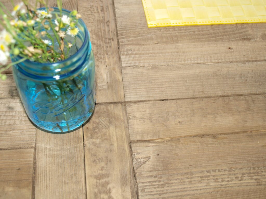 dining table made of reclaimed wood