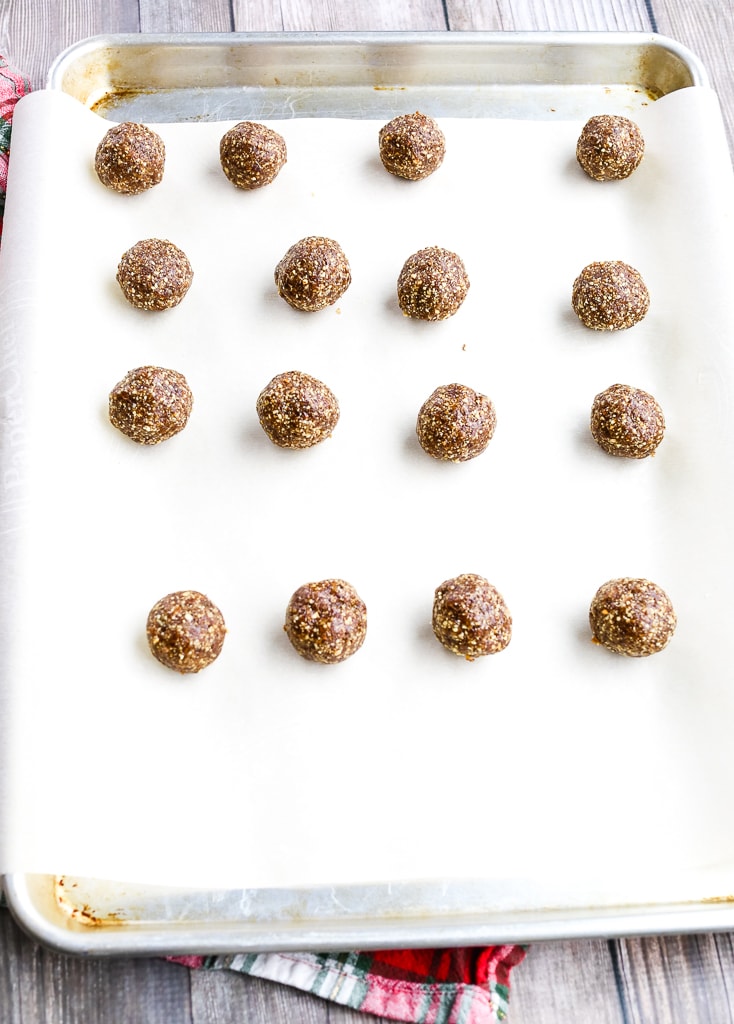 a try of rolled energy balls