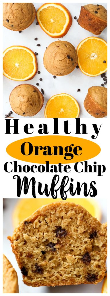 Orange Chocolate Chip Muffin recipe #healthy #muffin #wholegrain #chocolatechips #forkids 